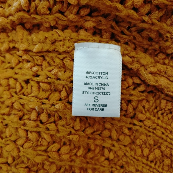 ✨Sienna Sky Fuzzy Chunky Knit Pumpkin Cardigan ~ Size S - Picture 11 of 11